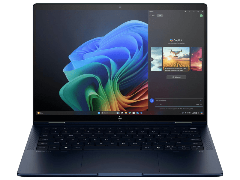 HP B9GH9PT EliteBook X Flip G1i 14" WUXGA Touch Notebook AI PC, Ultra 7-258V 32GB 1TB SSD 5G LTE W11P 3YOS -Blue