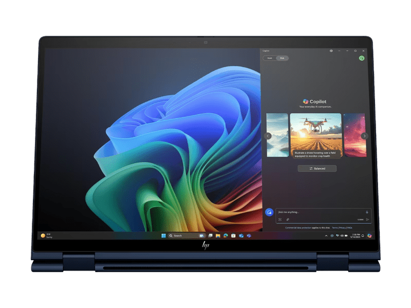 HP EliteBook X Flip G1i 14" WUXGA Touch Notebook AI PC, Ultra 7-258V 32GB 1TB SSD 5G LTE W11P 3YOS -Blue