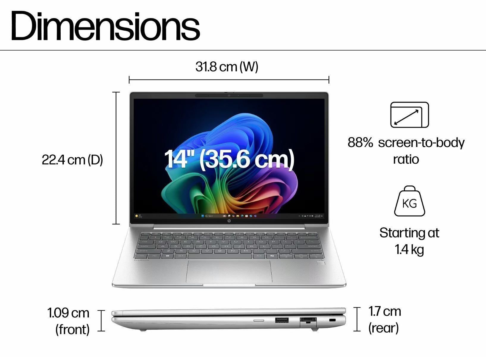 HP ProBook 4 G1Q X Pro X1-26-100 32GB 512GB W11P WL BT 1YR