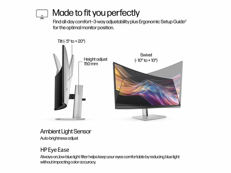 HP Series 7 Pro 37.5" Curved WQHD+ IPS Business Thunderbolt Monitor - 8K167AA