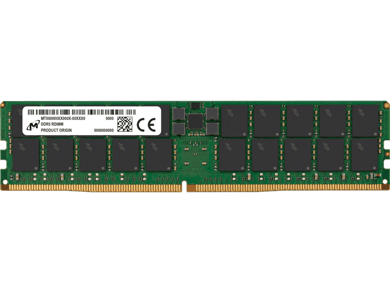 Micron 64GB DDR5-4800Mhz 2Rx4 RDIMM Registered ECC Server Memory