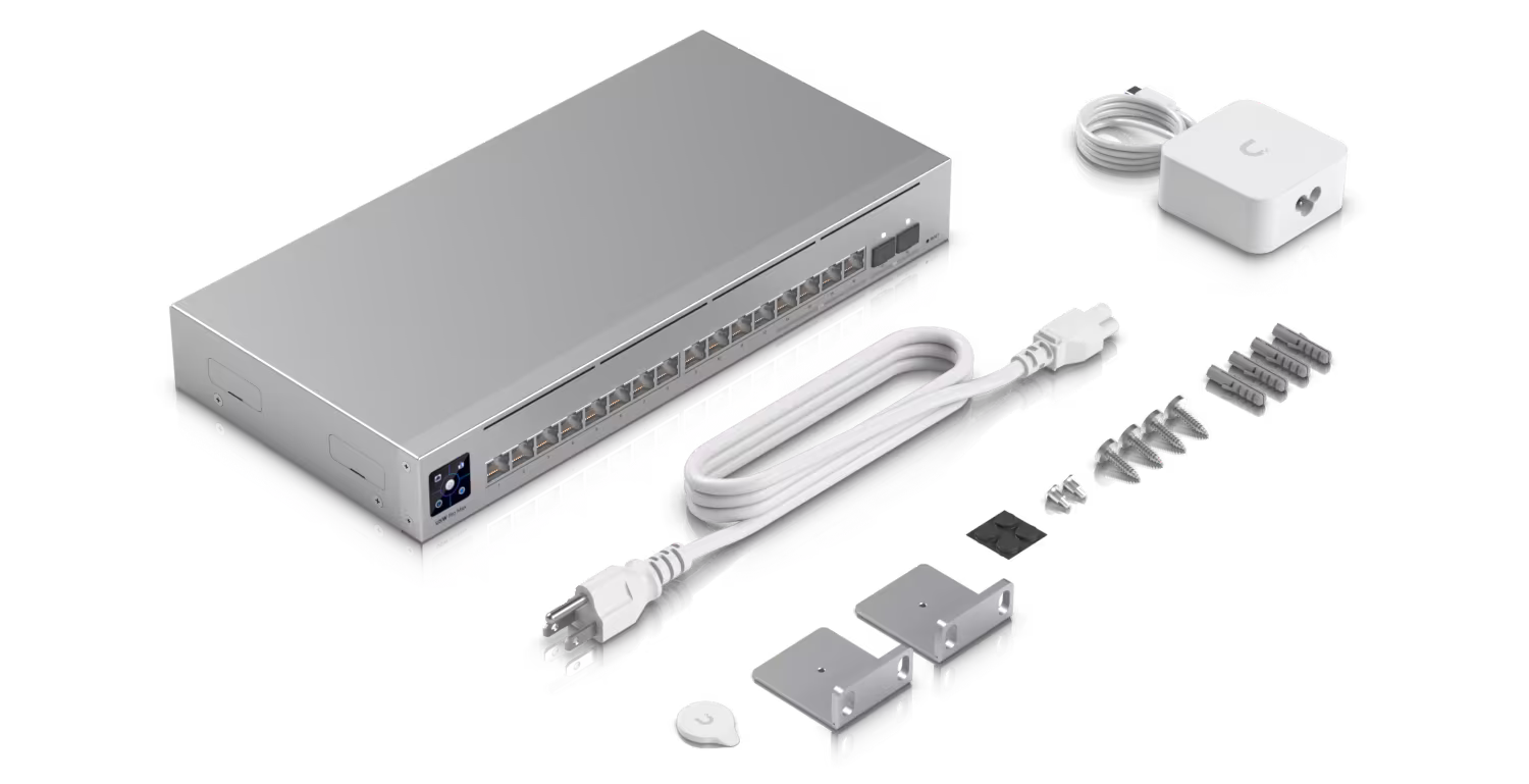 Ubiquiti UniFi Network Pro Max 16 Switch 16-port Layer 3 Etherlighting, 2.5GbE, Power Supply 5V, 25W