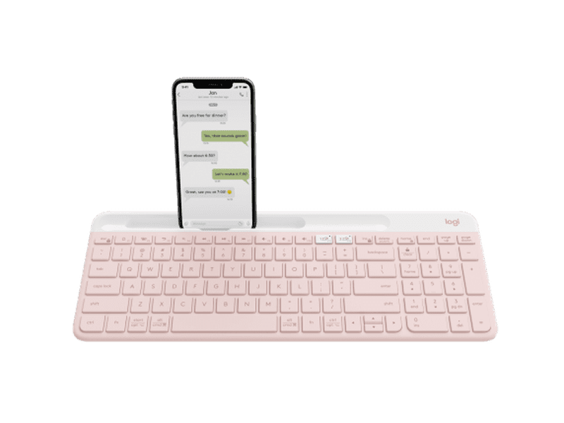 Logitech K580 Slim Multi-Device Wireless Keyboard - White