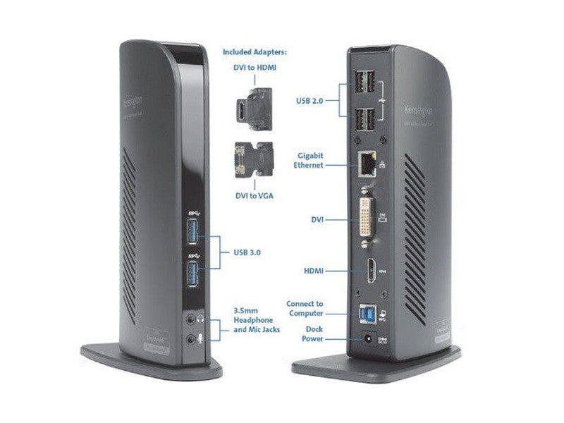 Kensington USB 3.0 Docking Station 33972 for Laptops, Notebooks and Ultrabooks
