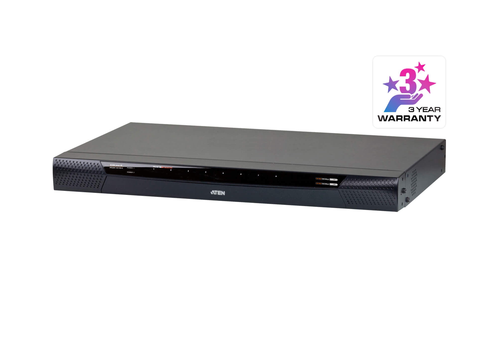 Aten 8 Port KVM Over IP, 1 local/1 remote user access. Support 1920x1200