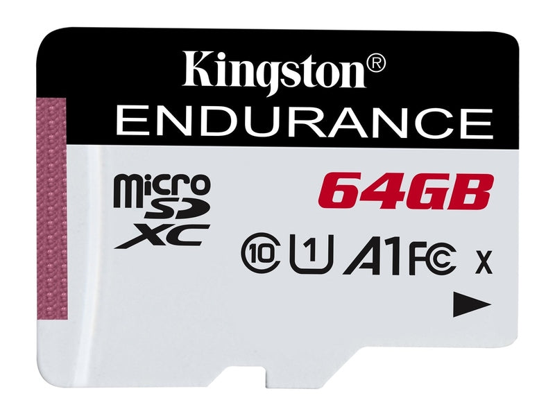 Kingston High Endurance SDCE 64 GB Class 10/UHS-I U1 microSDXC - 1 - 95 MB/s Read - 30 MB/s Write