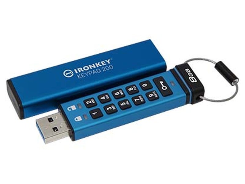 Kingston IronKey Keypad 200 8GB Encrypted USB Flash Drive