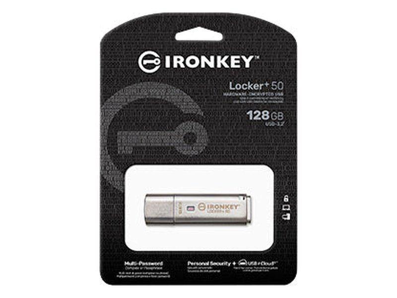 Kingston 128GB IronKey Locker+ 50 USB Flash Drive