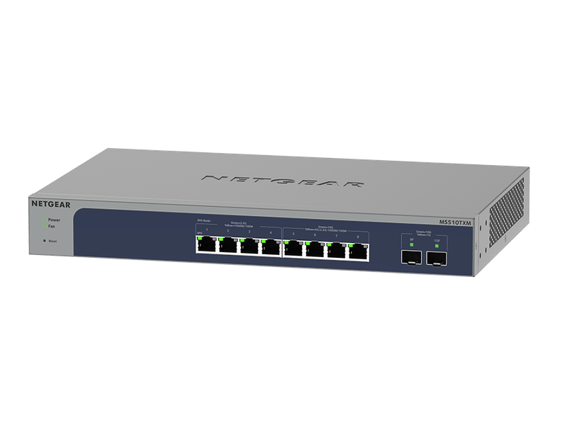 Netgear MS510TXM 8-Port Multi-Gigabit/10G Ethernet Smart Managed Pro Switch with 2 SFP+ Ports