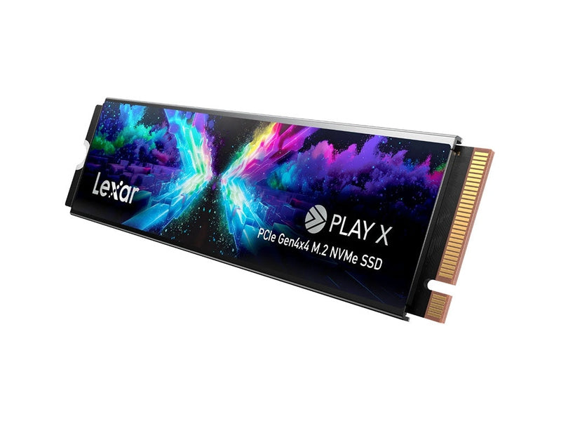 Lexar® PLAY X 512GB M.2 PCIe Gen4x4 NVMe SSD, up to 7400MB/s read, 6400MB/s write, 2230/2280