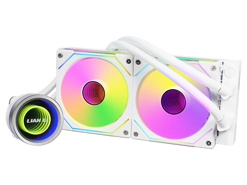 Lian Li Galahad II Trinity SL-INF 240 ARGB AIO Liquid CPU Cooler - White/Silver