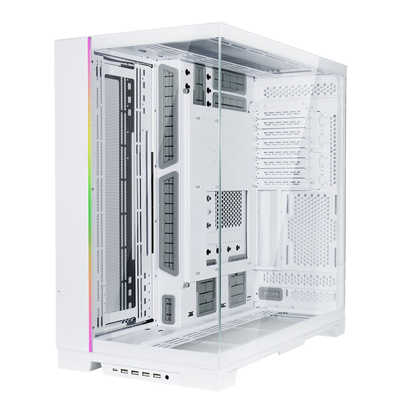 Lian-Li O11D EVO XL Tempered Glass RGB E-ATX Mid-Tower Case - White