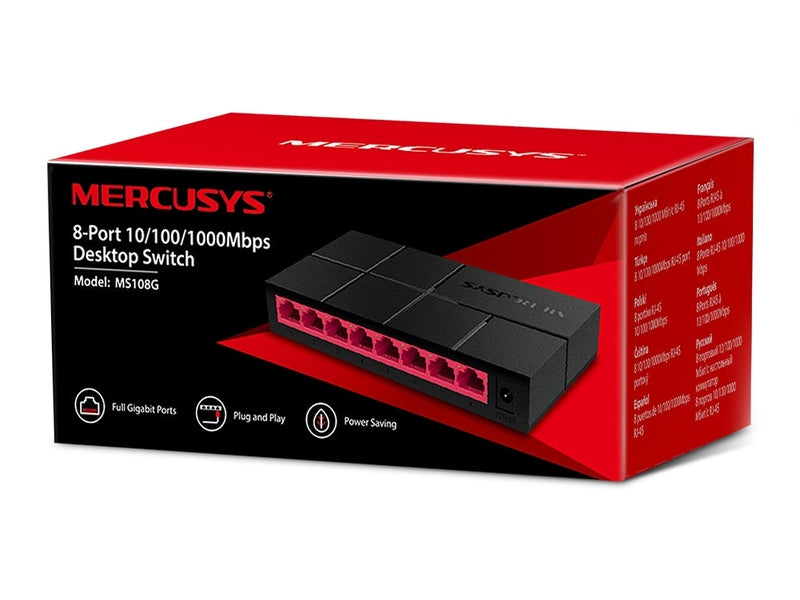 TP-Link Mercusys MS108G 8-Port Gigabit Desktop Switch