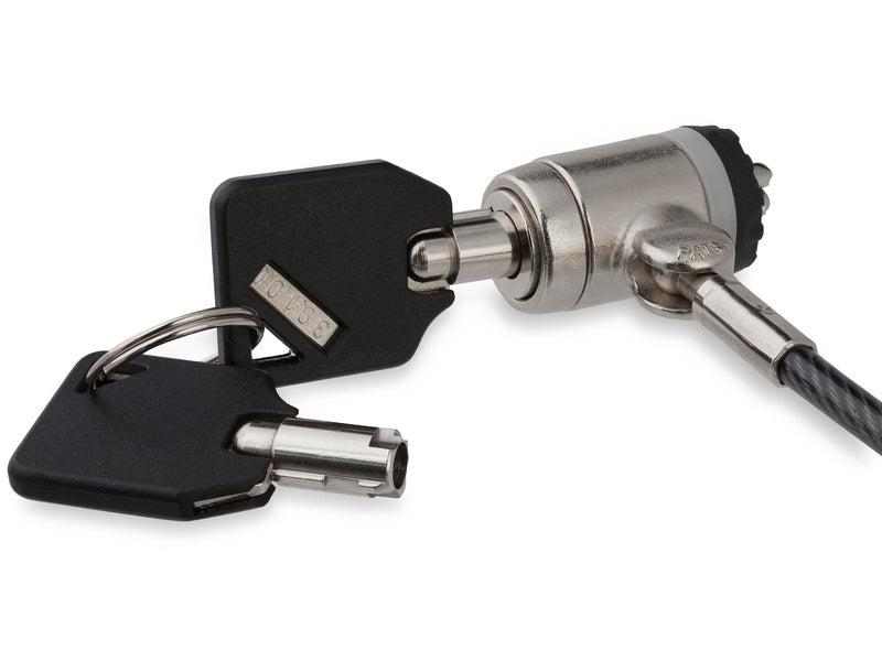 StarTech.com LTLOCKKEY 2m 6ft Laptop Cable Lock with Keys - Keyed Security Cable Lock for Compatible K-Slot Laptops, Desktops, Computers & Other Devices - Anti-Theft Vinyl Coated Steel Cable Lock