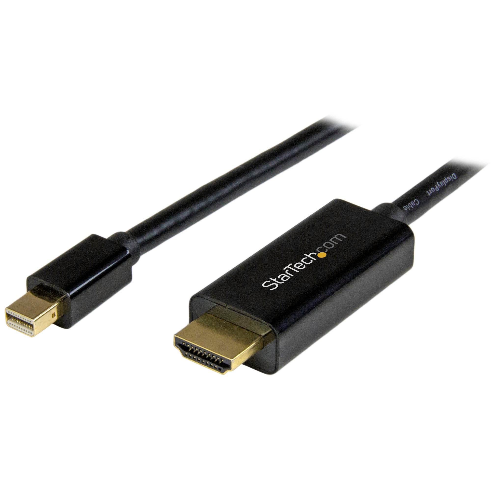 StarTech 2M MDP to HDMI Adapter Cable, 4K, Black, 3Yr