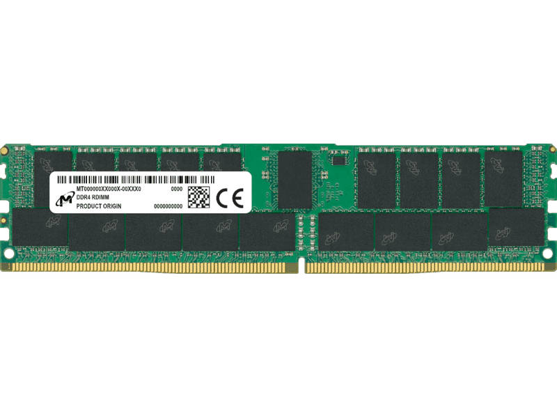 Micron 32GB DDR4-3200MHz 1Rx4 RDIMM Registered ECC Server Memory