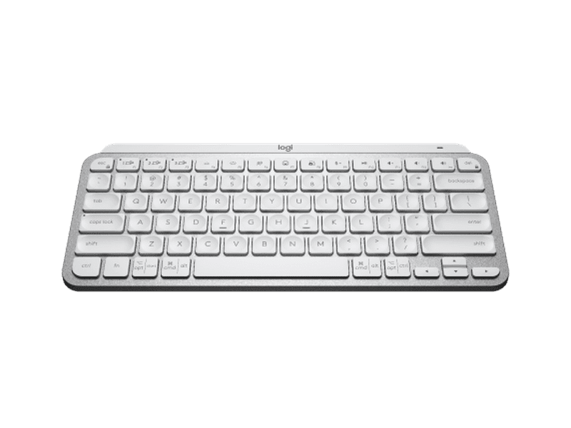 Logitech MX Keys Mini Pale Grey Minimalist Wireless Illuminated Keyboard/ Connect via the Bluetooth Low Energy techno