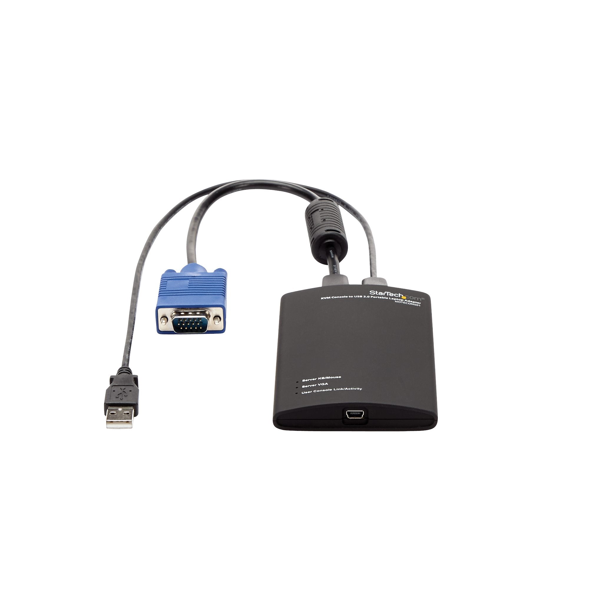 StarTech KVM Console to USB 2.0 Portable Laptop Crash Cart Adapter 2Yr