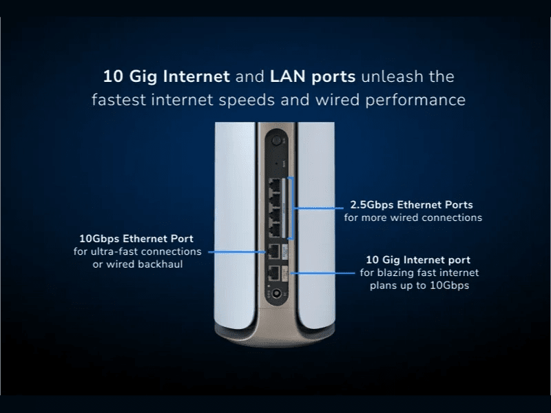 Netgear RBE972S-100APS Orbi BE27000 Quad-band Mesh WiFi 7 System 2 Pack