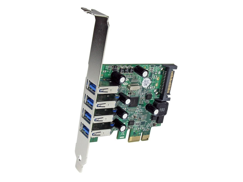 StarTech 4 Port PCIE USB 3.0 Card, Sata Power Required, UASP, 2Yr