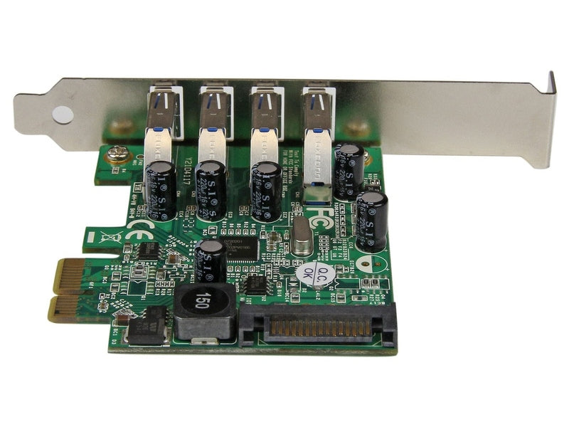 StarTech 4 Port PCIE USB 3.0 Card, Sata Power Required, UASP, 2Yr