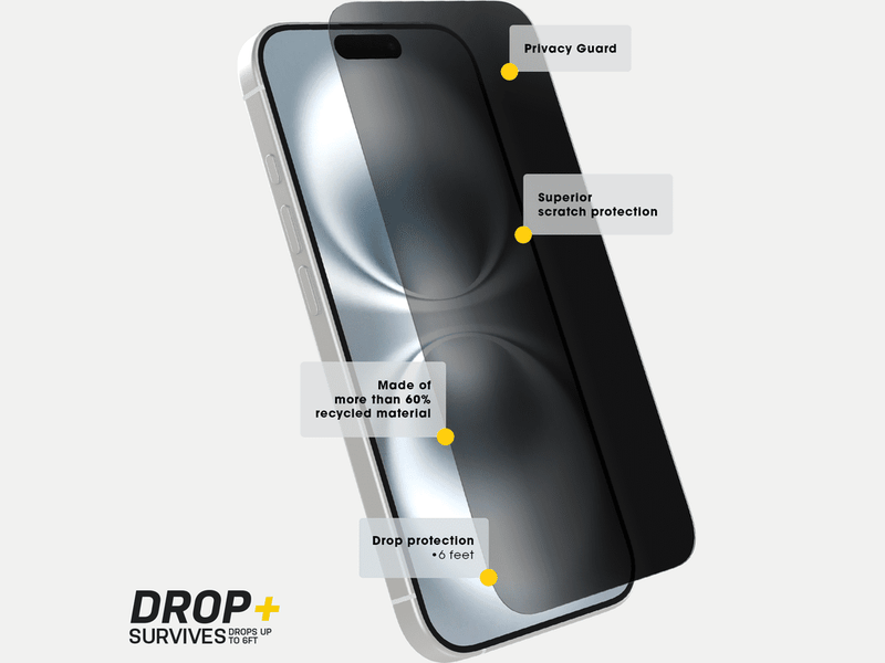 OtterBox Premium Pro Glass Privacy Apple iPhone 16 Pro 6.3' Screen Protector Clear