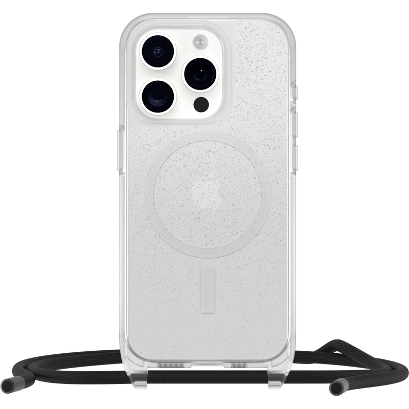 OtterBox React Necklace MagSafe Apple iPhone 15 Pro 6.1' Case Stardust Clear Glitter