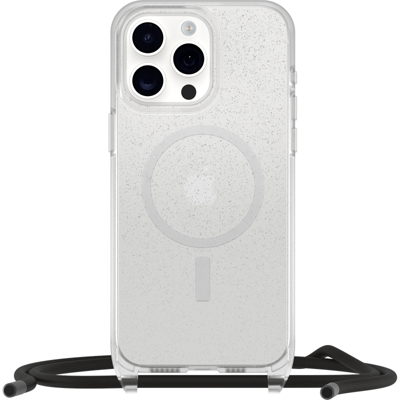 OtterBox React Necklace MagSafe Apple iPhone 15 Pro Max 6.7' Case Stardust Clear Glitter