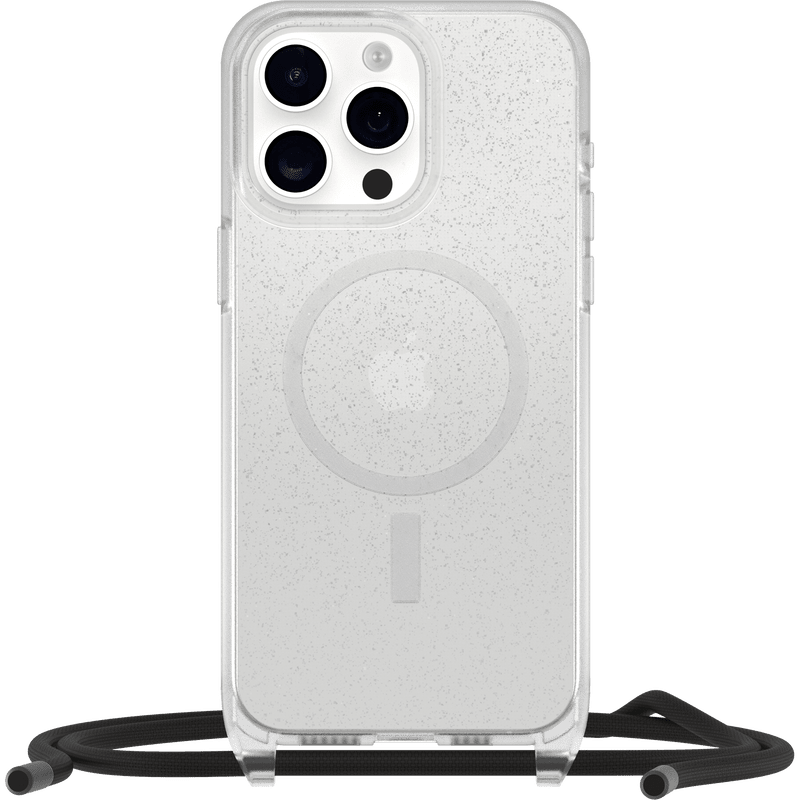 OtterBox React Necklace MagSafe Apple iPhone 15 Pro Max 6.7' Case Stardust Clear Glitter