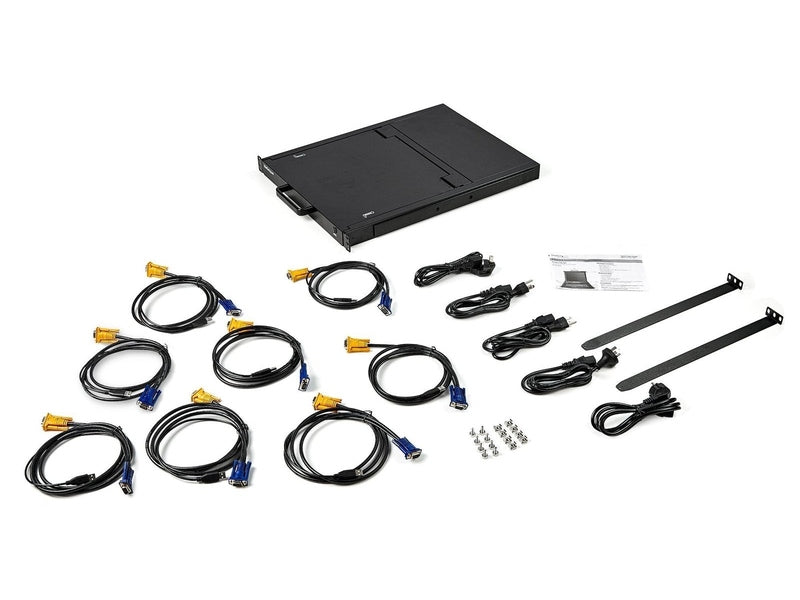 StarTech 8 Port 1U VGA KVM Console, 17" LCD, USB, Rackmount, 2Yr