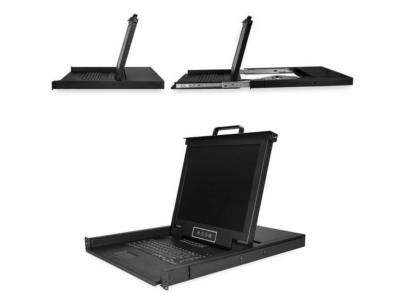 StarTech 16 Port 1U VGA KVM Console, 17" LCD, USB, Rackmount, 2Yr