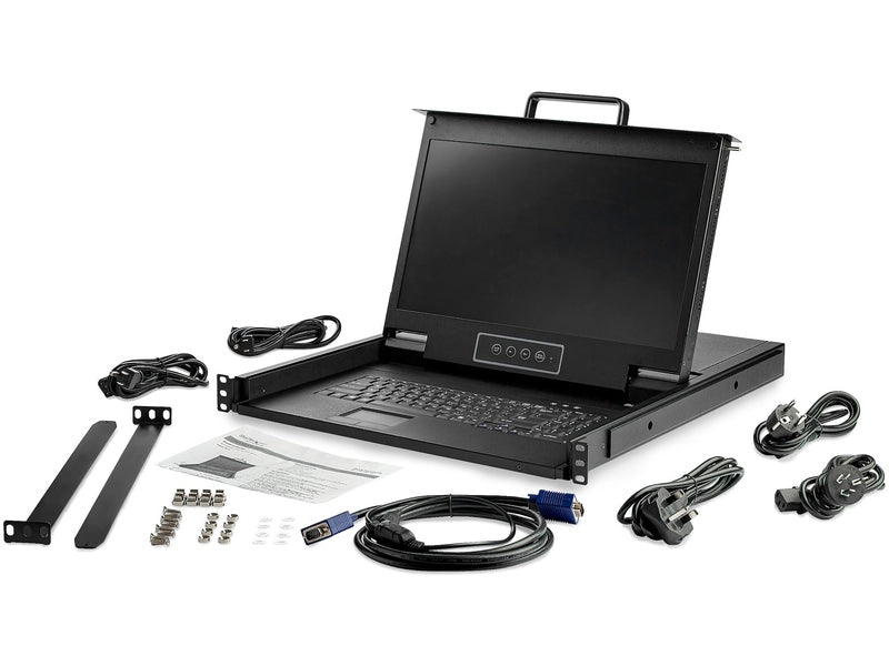 StarTech 1 Port 1U VGA KVM Console Hd - 17" LCD VGA, Rackmount Drawer W/Cables, 2Yr