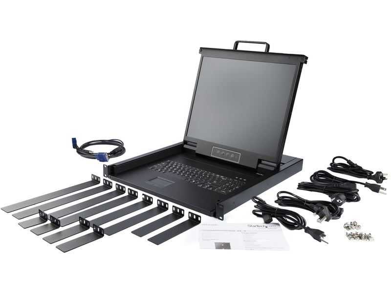 StarTech 1 Port 1U VGA KVM Console, 17" LCD, USB, Rackmount, 2Yr