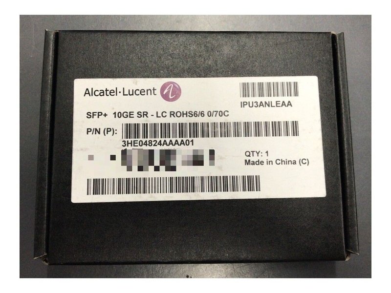 **Opened box Alcatel-Lucent Nokia SFP+ 10GE SR-LC 3HE04824AAAA01 Transceiver