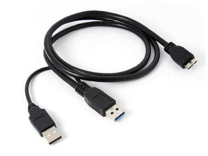 USB 3.0 to USB 2.0 and USB 3.0 Micro B Dual Y Cable 1m