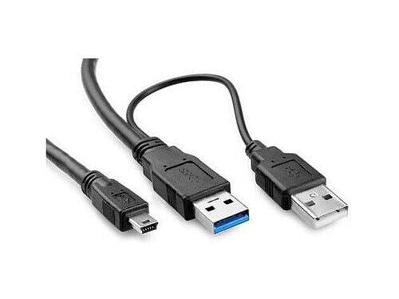 USB 3.0 to USB 2.0 and Mini USB 10 Pin Dual Y Cable 1m