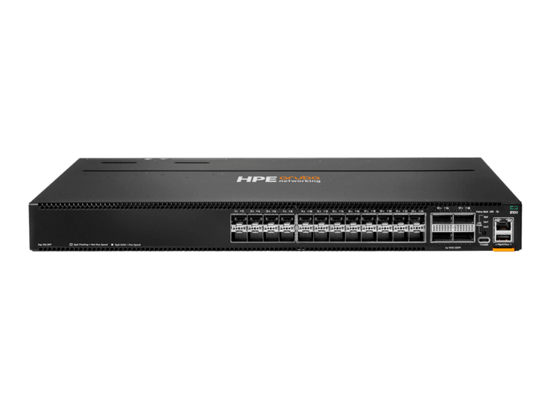 HPE Aruba Networking CX 8100 24x10G SFP+ 4x40/100G QSFP28 FB Airflow 3Fan 2AC PSU Switch Bdl