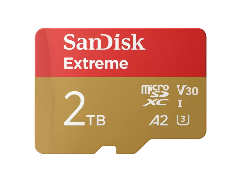 SanDisk Extreme microSDXC 2TB SQXAV V30 U3 C10 A2 UHS-I