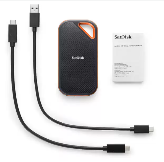SanDisk Extreme Pro 1TB Portable SSD E81 USB 3.2 Gen 2x2 Type C & A