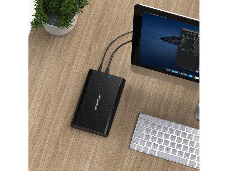 Simplecom SE331 Aluminium 3.5'' SATA to USB-C External Hard Drive Enclosure USB 3.2 Gen1 5Gbps