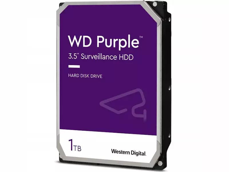 WD 1TB Purple 3.5" 5400RPM SATA3 Surveillance Hard Drive