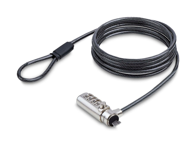 StarTech SSTDC4D-LAPTOP-LOCK 1.5m Slim Lock K-Slot Compatible Security Cable Laptop Lock