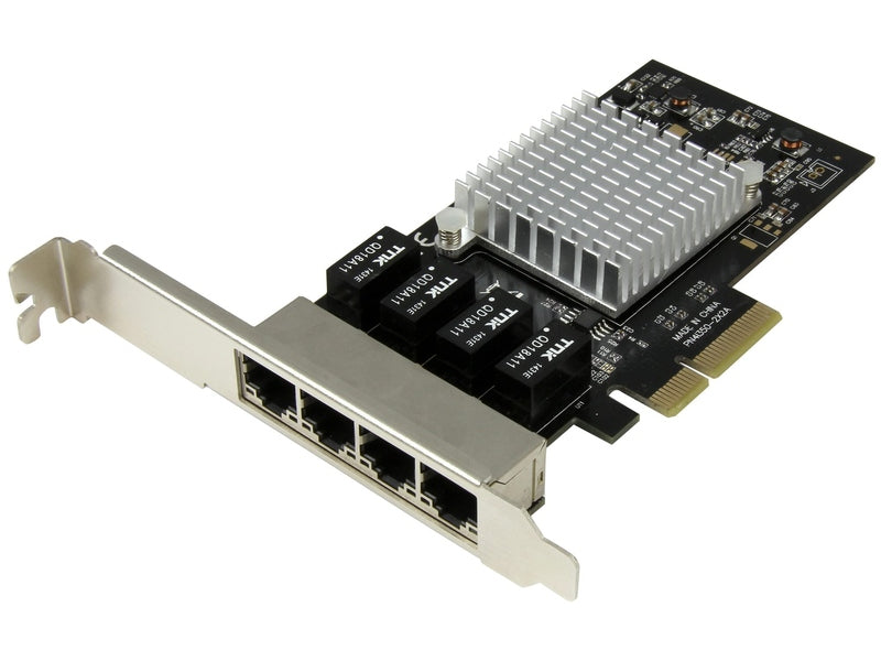 StarTech 4 Port GbE PCIE Network Card, Intel I350, 2Yr