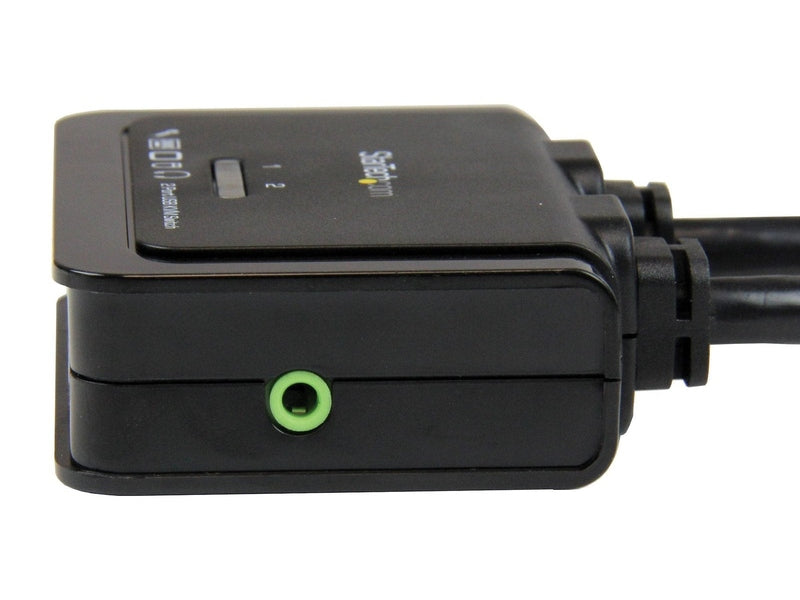StarTech 2 Port Single HDMI KVM Switch, USB-A, Audio, Remote Switch, 2Yr