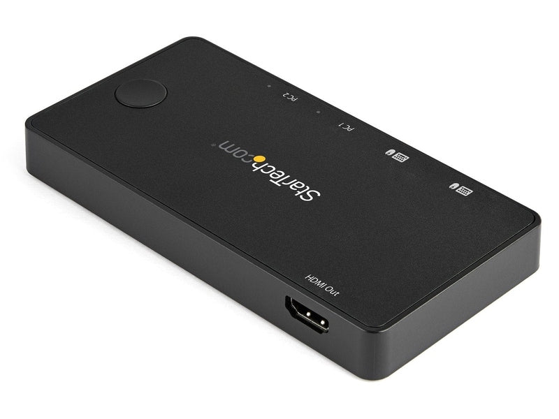 StarTech 2 Port USB C KVM Switch - UHD 4K 60Hz HDMI W/USB Type C Cables 2Yr