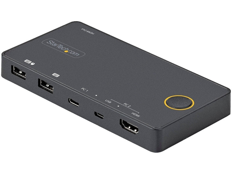 StarTech 2 Port USB-A + HDMI & USB-C KVM Switch - 1X 4K 60Hz HDMI 2.0 2 Yr