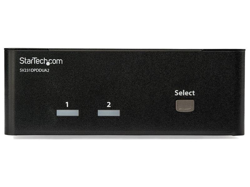 StarTech 2 Port Dual Displayport KVM Switch, 4K 60Hz , USB, Hotkey, 2Yr
