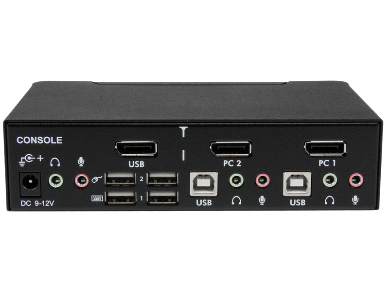 StarTech 2 Port Single Displayport KVM Switch, USB, Audio, No Cable, 3Yr