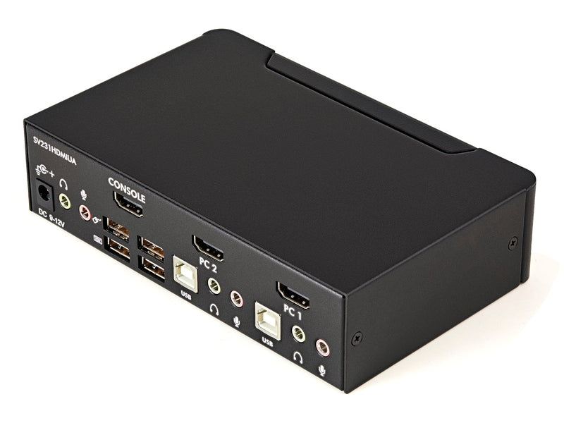 StarTech 2 Port KVM Switch, Single Display, HDMI 3 , USB 4 , Audio, No Cables