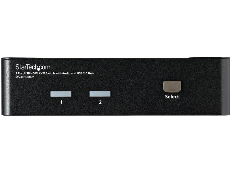 StarTech 2 Port KVM Switch, Single Display, HDMI 3 , USB 4 , Audio, No Cables